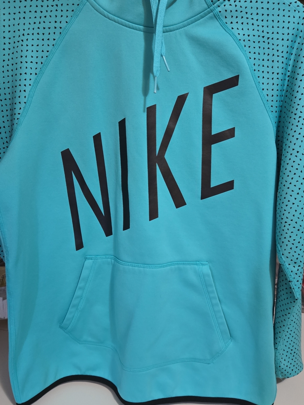 Nike Teal Pullover Hoodie with Bold Logo